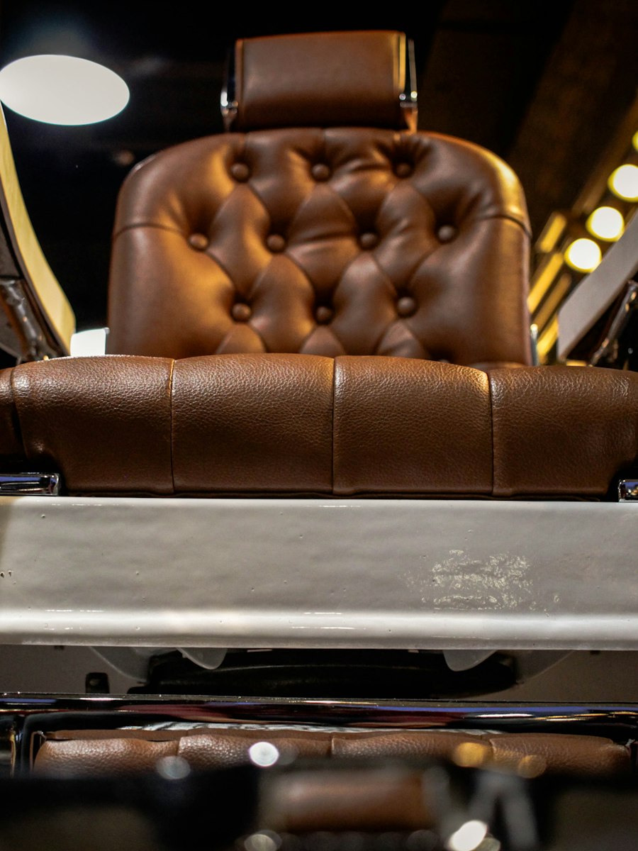 Leather chair detail